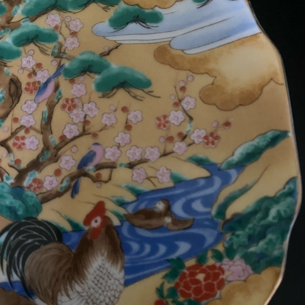 Vintage Jade Tree Takahashi San Francisco Pastoral Scene 71/2”Hand Painted Plate - Picture 6 of 14